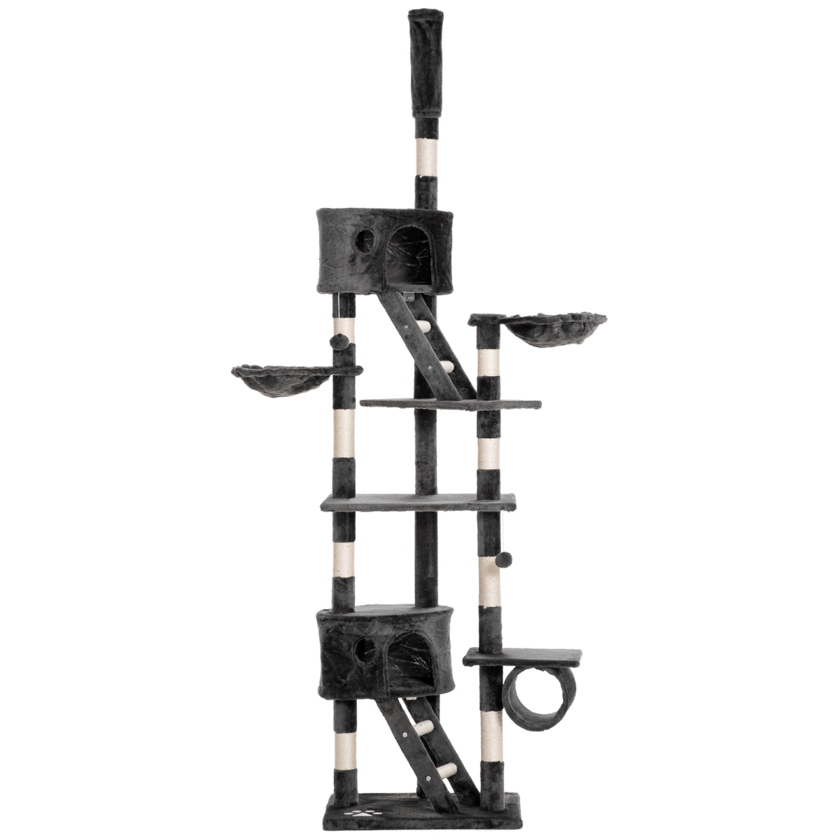 B&Q - Kitten Tower Adjustable 240-260CmScratch PostsHousesLight Grey - Image 2