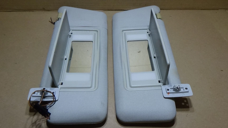 1996-2002 Mercedes Benz W210 E300 E320 Left Right Sunvisor Gray - Image 2 of 4