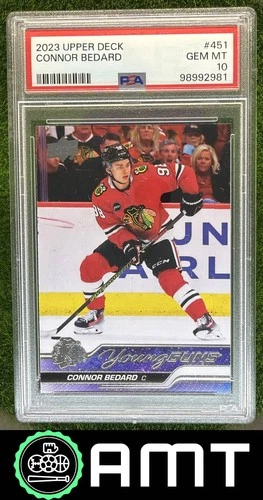 Connor Bedard Young Guns RC PSA 10 2023-24 Upper Deck Chicago Blackhawks #451 81