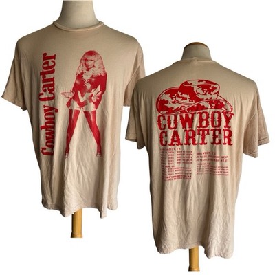 BEYONCE (2024) Official COWBOY CARTER Marlboro US Tour Dates T-Shirt Size XL