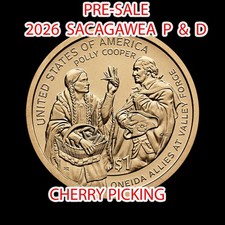 2026 P D Sacagawea Dollar POLLY COOPER 2 Coin Uncirculated US Mint ⭐PRE-SALE⭐