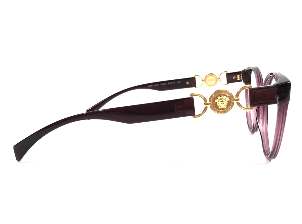 Monturas de gafas Versace MOD.3334 5220 púrpura brillante ojo de gato borde completo 53-17-140 Foto 4 de 4