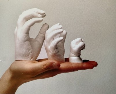 3D Abformset Handabdruck Set Kinder 7-48 Monate & max 5 Modelle Lucky Hands
