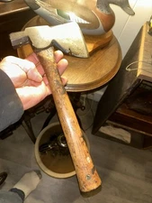 Vintage Plumb Carpenters Roofers Hatchet Axe Hammer Camp Axe Nail Puller 14” USA