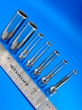 Snap-on Deep Socket Set 1/4” Drive 5/32” to 9/16 6 Point 12 Point 7 Piece S-9-9