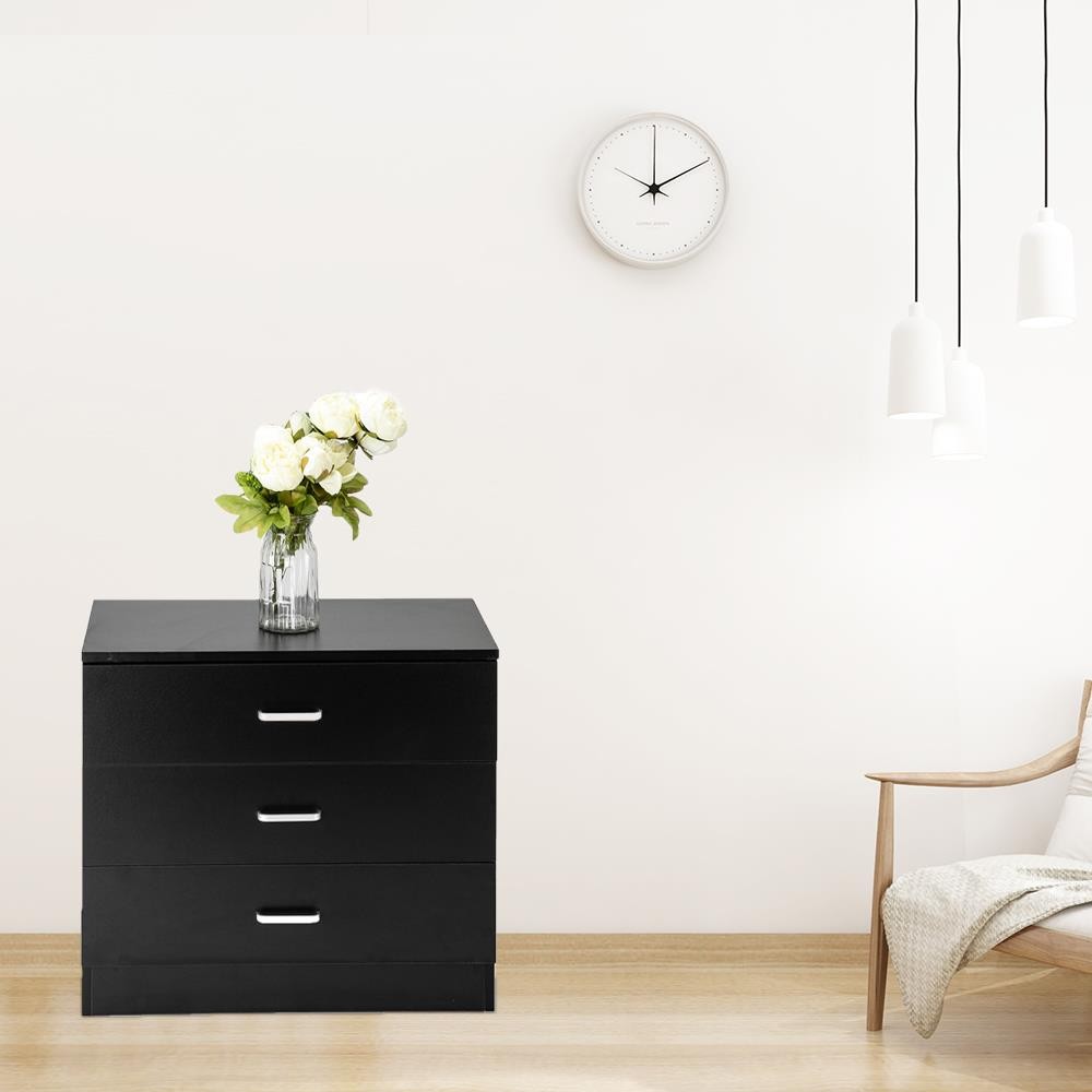 3 Drawers Nightstand End Table Small Chest Dresser Storage Bedroom Cabinet