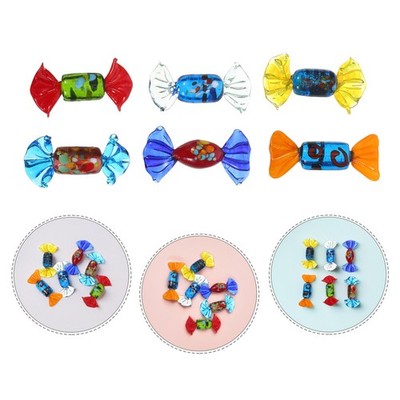 6 Stück Bonbonfiguren aus Muranoglas, Vintage-Glas, süße Ornamente,
