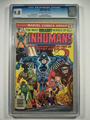 Inhumans #8, CGC 9.8 OWW, NM/M,  Maevel Comics 1976, George Perez, Black Bolt