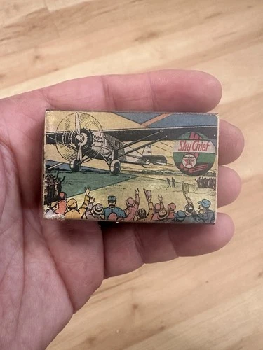 Vintage Texaco Sky Chief Oil Matchbook K.C. Currie Wilhoit Arizona Sign Airplane