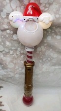 New Mickey Mouse Holiday Christmas Light-Up Snow Wand Bubbles