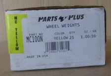 PARTS PLUS MC100N 1.00 OZ. YELLOW LEAD WHEEL WEIGHTS