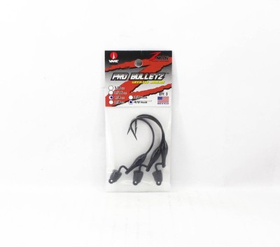Zman Jighead Pro BulletZ 1/4 oz Size 4/0 3/pack Black (6053)