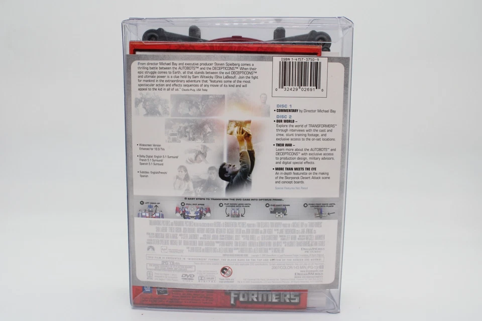 Transformers 2-Disc Special Edition DVD with 15" Transforming Optimus Prime Case Foto 3 de 4