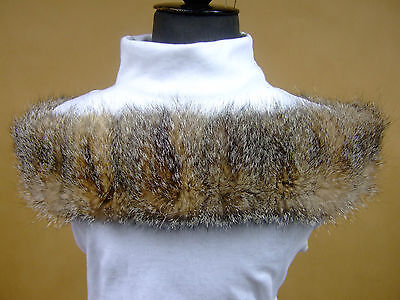 Kapuzenstreifen 60-80 cm Fell Kapuze Fell Schal Pelz Fuchsfell Grießfuchs GF1