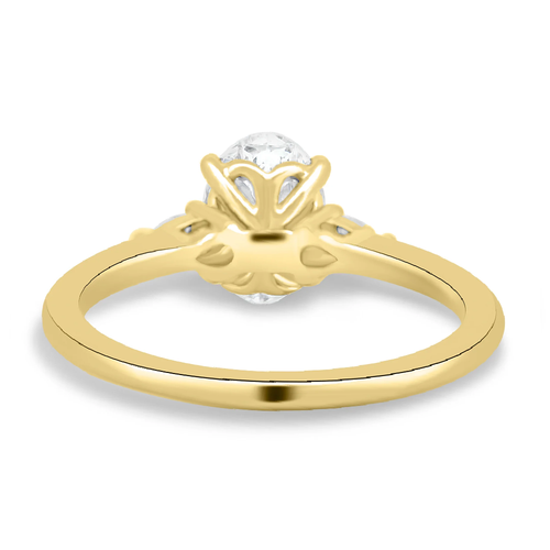 Diamond Engagement Ring IGI or GIA Natural Oval 1.70 Ct 18k Yellow Gold 5 6 7 8 - Picture 7 of 12