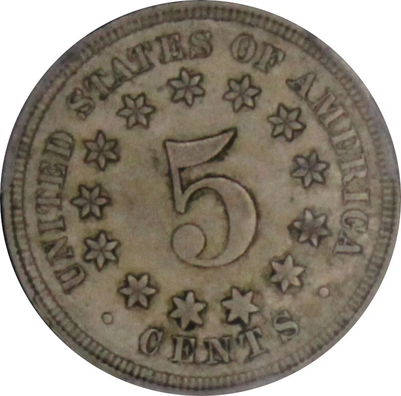 1867 AU55 Shield Nickle, PCGS 39640135 - Image 2 of 4