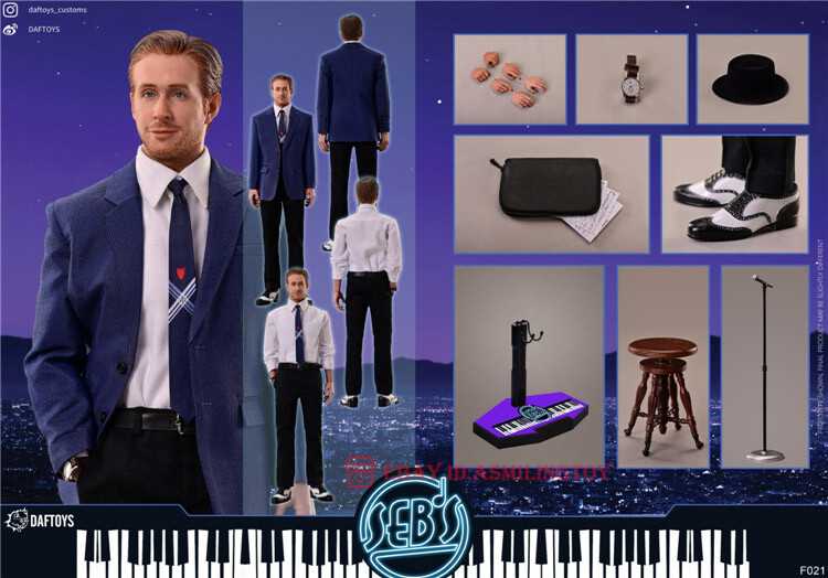 DAFTOYS 1/6 Mr.Seb デラックスバージョン DX ピアノ付 DAFTOYS F021 La La Land Sebastian Wilder Ryan Male Action Figure