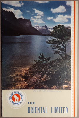 #ad 1950 GN Great Northern Railway The Oriental Limited Train Dinner Menu B2 38 $37.87