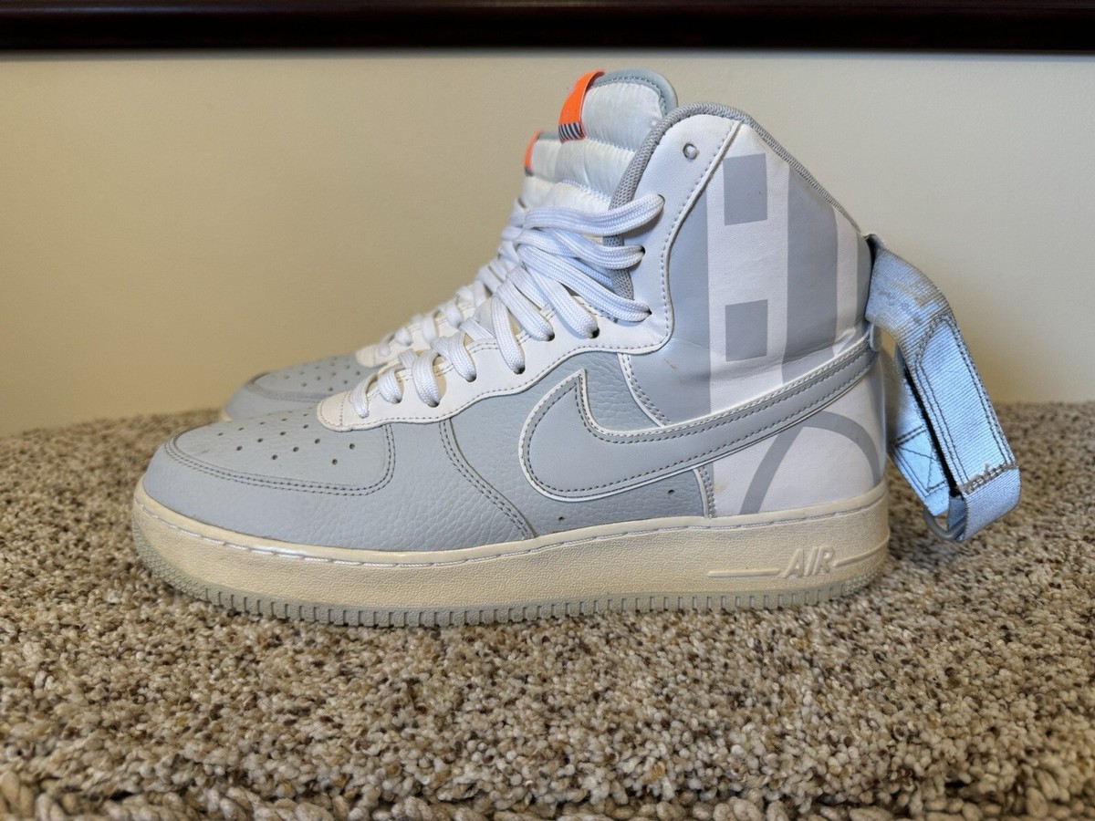 Nike Air Force 1 High Force Logo, Pure Platinum/White
