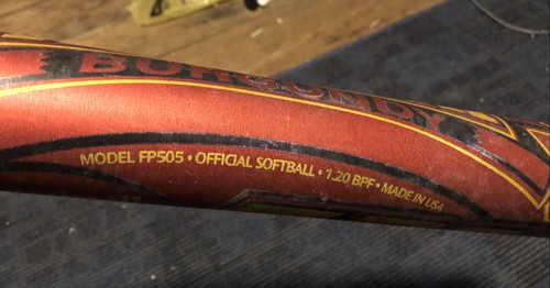 Louisville Slugger -11 oz TPS Fastpitch Burgundy Softball Bat FP505 30 IN 19 Oz - Picture 4 of 4