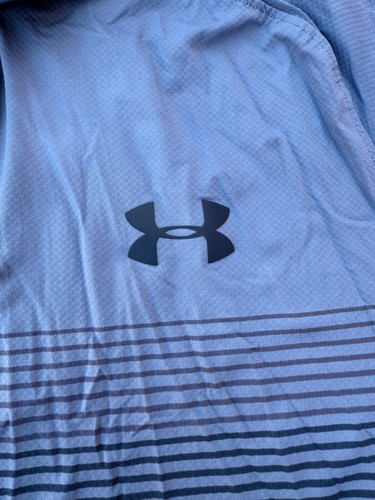 Under Armour Polo Mens L Blue Short Sleeve Casual Stretch Golf Golfer Men NWT - Picture 6 of 13