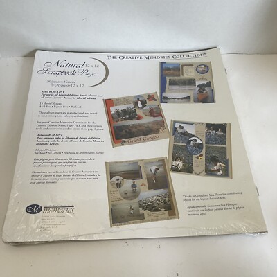 Creative Memories 12x12 Original Scrapbook Natural  Refill Pages 15 Sheets  NEW
