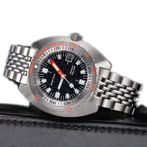 Seestern S406 Aventurine Stone Automatic Man Diver Watch 42 mm V4 NH35A WR200 - Picture 4 of 9