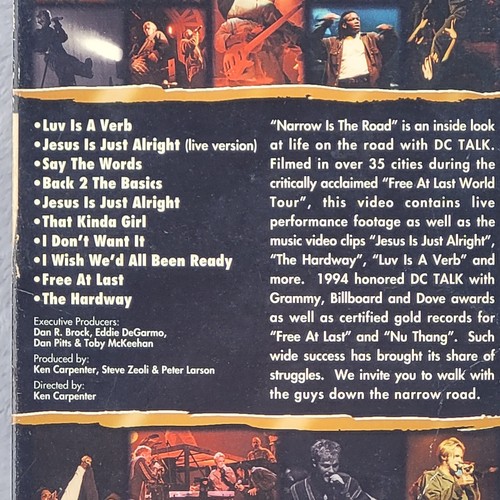 DC Talk Narrow Is The Road VHS 1994 Christian Music Artist TESTED - Imagen 6 de 11