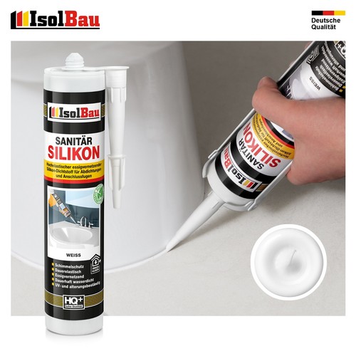 Sanitär Silikon 1-48 Stk. 300ml Sanitärsilikon Bad Dusche Küche Dichtstoff - Bild 21 von 33