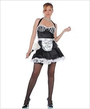 Seven Til' Midnight French Maid Costume 10122 Black/White Small