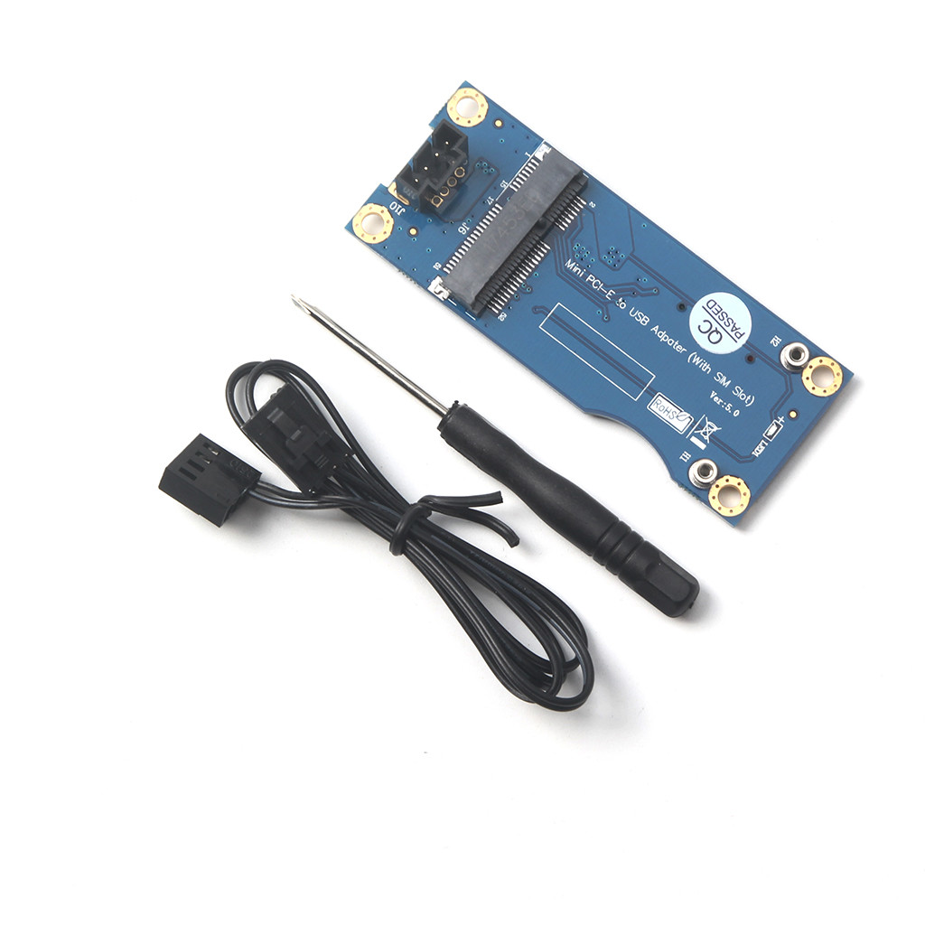 Adaptateur MiniPCIe Vers USB 9 Pin Interne - Pour Module WWAN LTE 3G 4G Avec Slot SIM