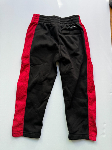Nike Air Jordan Therma Fit Fleece Boy Pants Red Black (Size 2T) - Picture 2 of 3