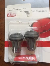 2 Bottle Stoppers, Vacu Vin Wine Saver Vacuum Stoppers 