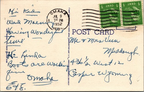 1950s Turner Park Omaha Nebraska linen postcard A69 - Picture 2 of 2