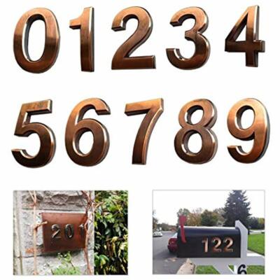 2, Bronze by Hopewan. Bronze//Silver 4 Inch Mailbox Numbers 2, Door Address Number Stickers 0-9 for House//Apartment//Floor
