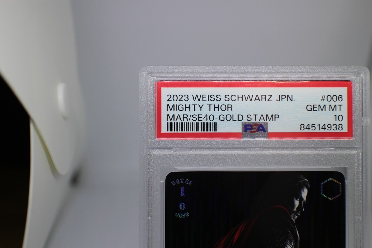 Weiss Schwarz Marvel Premium Japanese MIGHTY THOR PSA 10