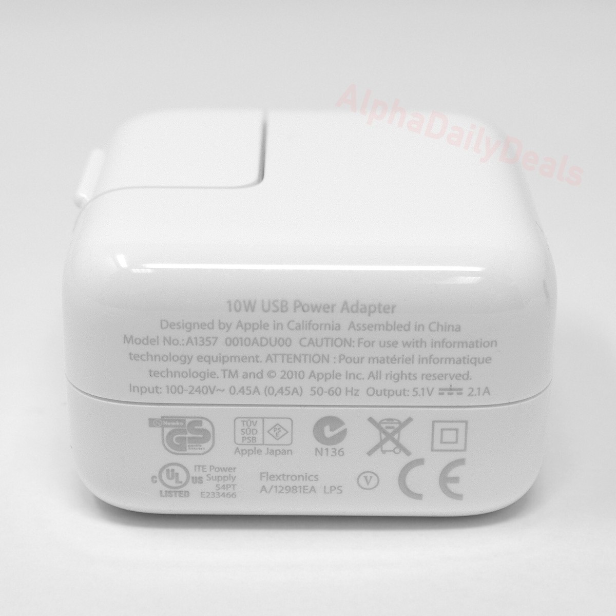 Apple A1357 10W USB Power Adapter for iPhone, ipad and iPod
