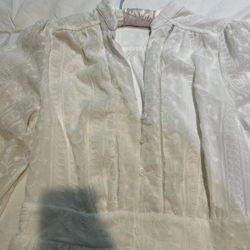 Baltic Born Elaina Lace Midi White Dress Size XL NEW  ECRU 3/4 Sleeves - Picture 12 of 12