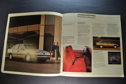1987 Ford Taurus Catalog Sales Brochure MT-5 LX L GL, Wagon Nice Original 87 - Picture 6 of 12