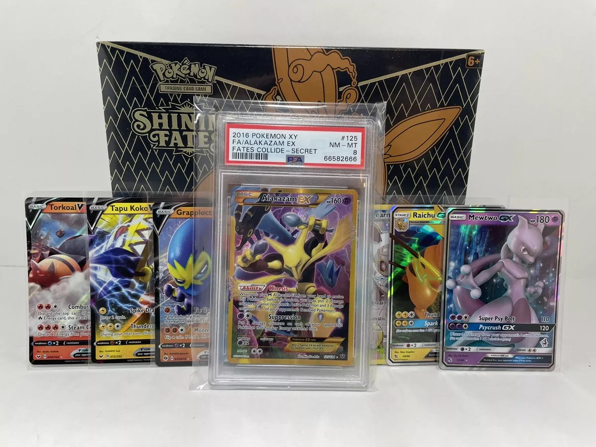 Alakazam EX 125/124 Secret Rare Fates Collide Pokemon Card Near Mint