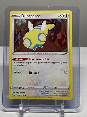 ポケモンカードゲーム Dun Dunsparce 207/264, 2021 Pokémon TCG Fusion Strike UnCommon (UC) NM