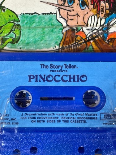 Vintage The Story Teller Presents Pinocchio 1973 Hardcover Buch & Kassette - Bild 3 von 14