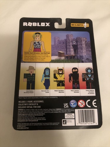Roblox Actionfigur Sammlung BUBBLE GUM SIMULATOR SEE SHELL SAM Gum Rucksack - Bild 3 von 3
