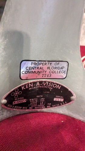 Ken-A-Vision X 1000-1 Microscope Projector (Powers On) Please Read - Picture 4 of 9