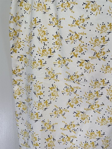 Womens Pencil Skirt Minkarose Gold Flower Print L Elastic Back Waistband - Picture 4 of 11