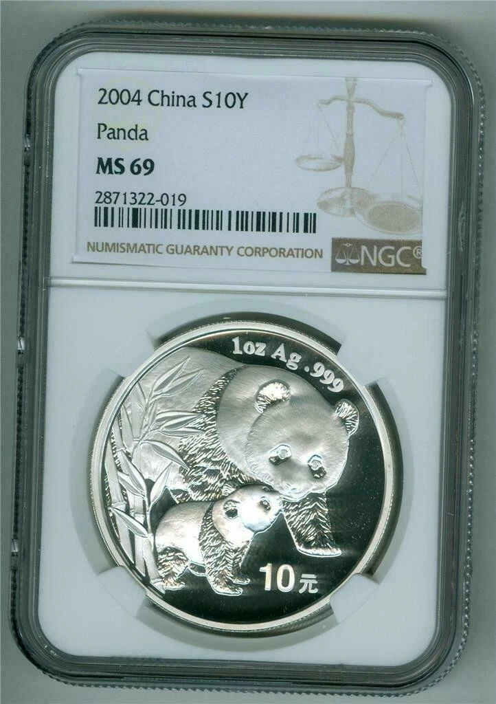 Silver 10 Yuan Denomination 2004 Republic of China Coins (1949-Now