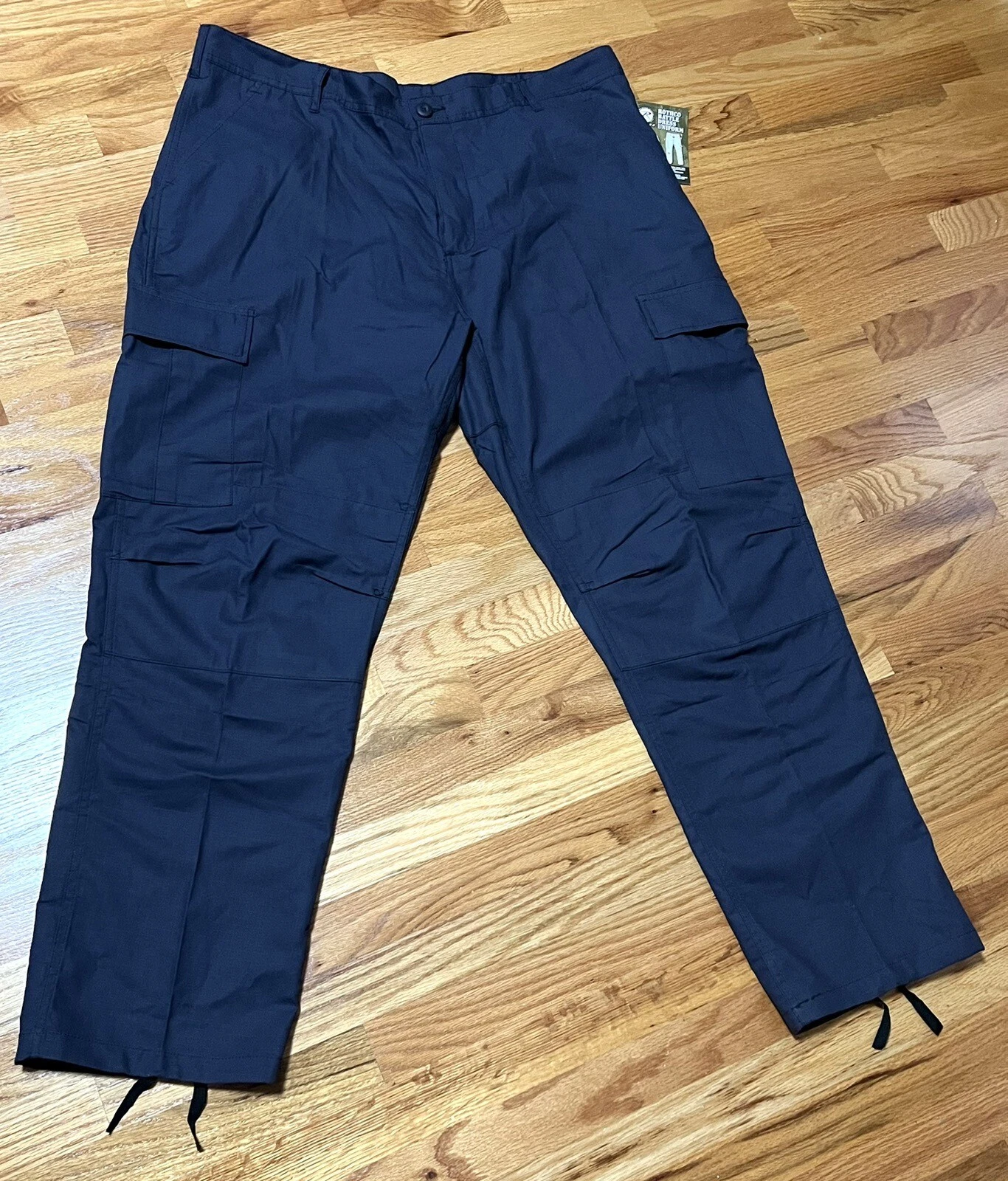Rothco Battle Dress Uniform Work Cargo Pants XL Navy Blue Waist 39”- 43"