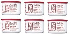 Pack Of 6 Satin Smooth Wild Cherry Hard Wax 14 Oz