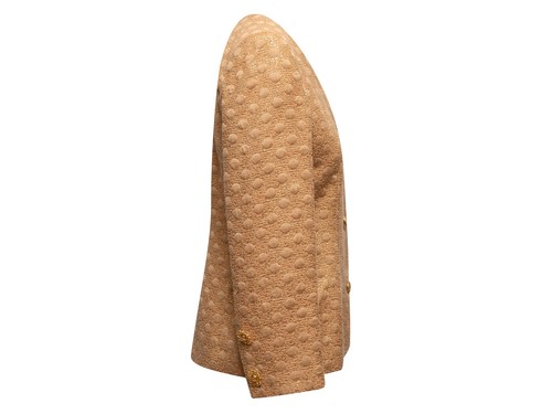 Vintage Gold Givenchy Couture Jacquard Blazer Size FR 38 - Picture 2 of 7