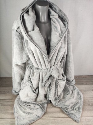 boux avenue grey dressing gown Boux Avenue Heart Long Dressing Gown - Grey